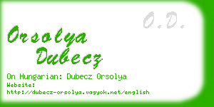 orsolya dubecz business card